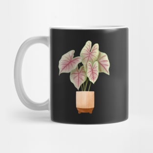 Caladium Summer Breeze, Potted Plant Illustration Mug